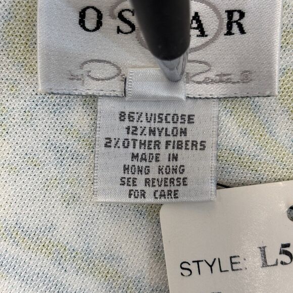 NWT Oscar de la Renta Women 3/4 Sleeve Knit Top Blouse Shirt 2X Floral D045 -6 - Picture 8 of 16